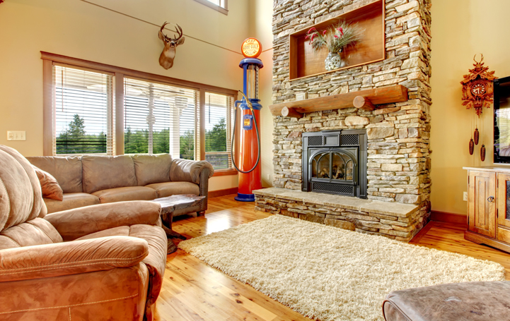 Stone Fireplace